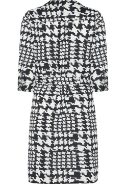 M&Co Womens Black Dogtooth Tunic Dress Shirt><noscript><img width=