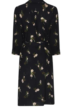 M&Co Womens Black Floral Tie Tunic Shirt><noscript><img width=