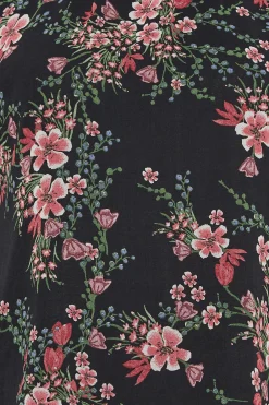 M&Co Womens Black Floral Print Blouse><noscript><img width=
