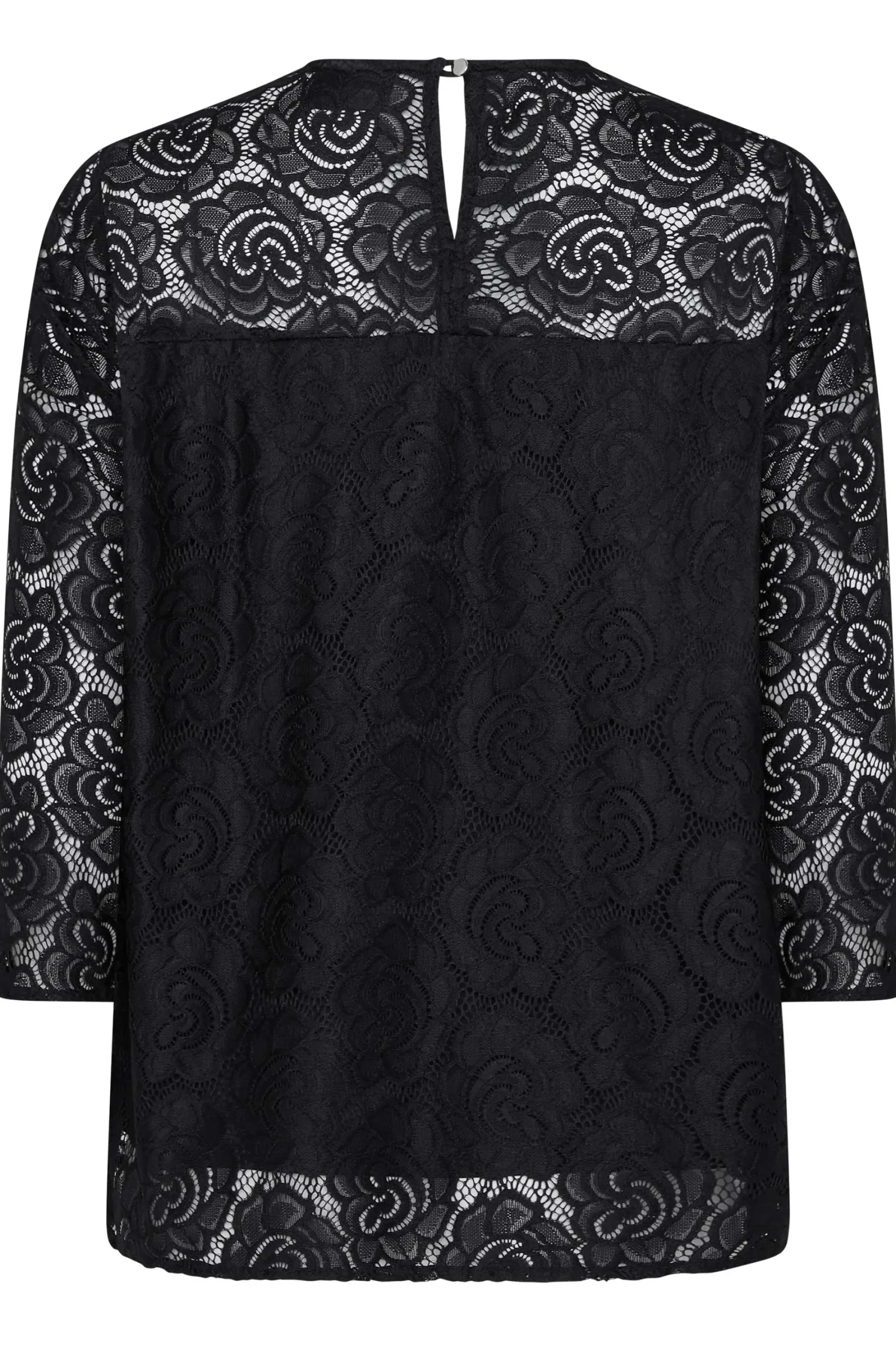 M&Co Womens Black Floral Lace Blouse>Women Blouses