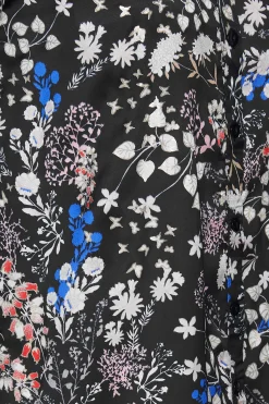 M&Co Womens Black Floral Print Satin Shirt><noscript><img width=
