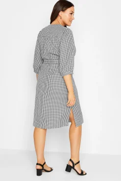 M&Co Womens Black Gingham Tie Waist Detail Tunic><noscript><img width=