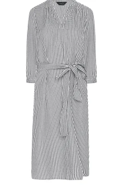 M&Co Womens Black Gingham Tie Waist Detail Tunic><noscript><img width=