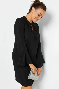 M&Co Womens Black Keyhole Mini Dress>Women Midi Dresses