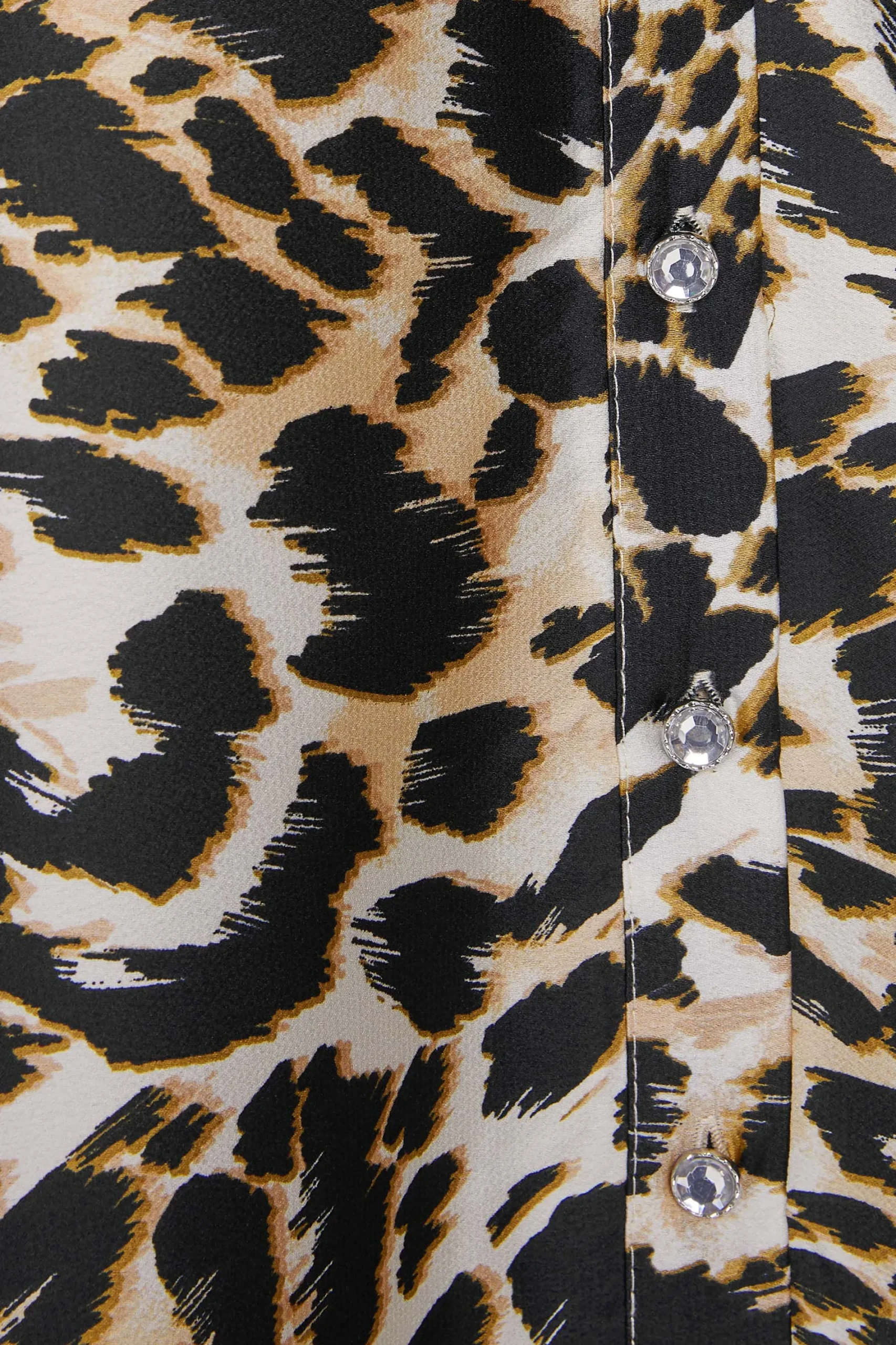 M&Co Womens Black Leopard Print Short Sleeve Shirt>Women Shirts