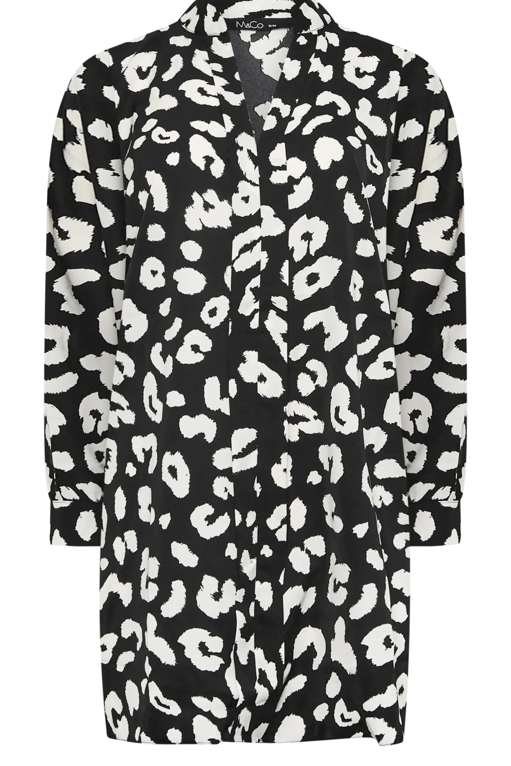 M&Co Womens Black Leopard Print Blouse>Women Shirts