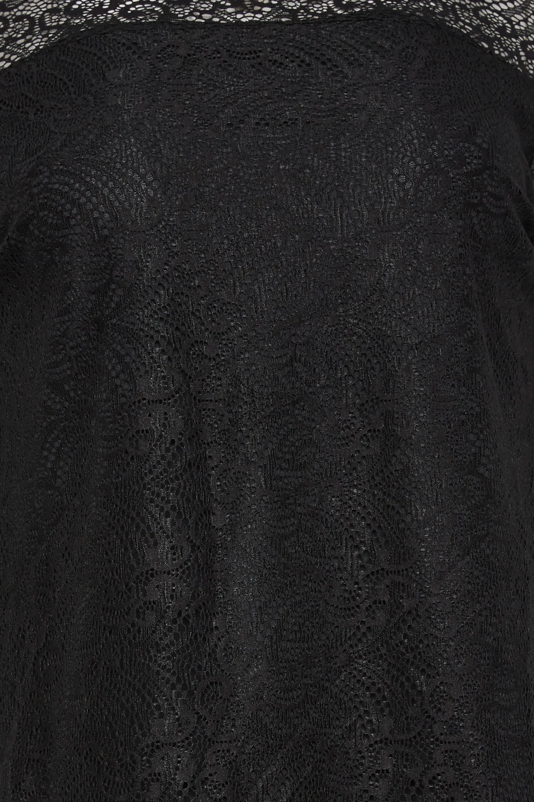 M&Co Womens Black Long Sleeve Lace Blouse>Women Blouses