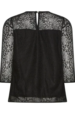 M&Co Womens Black Long Sleeve Lace Blouse><noscript><img width=