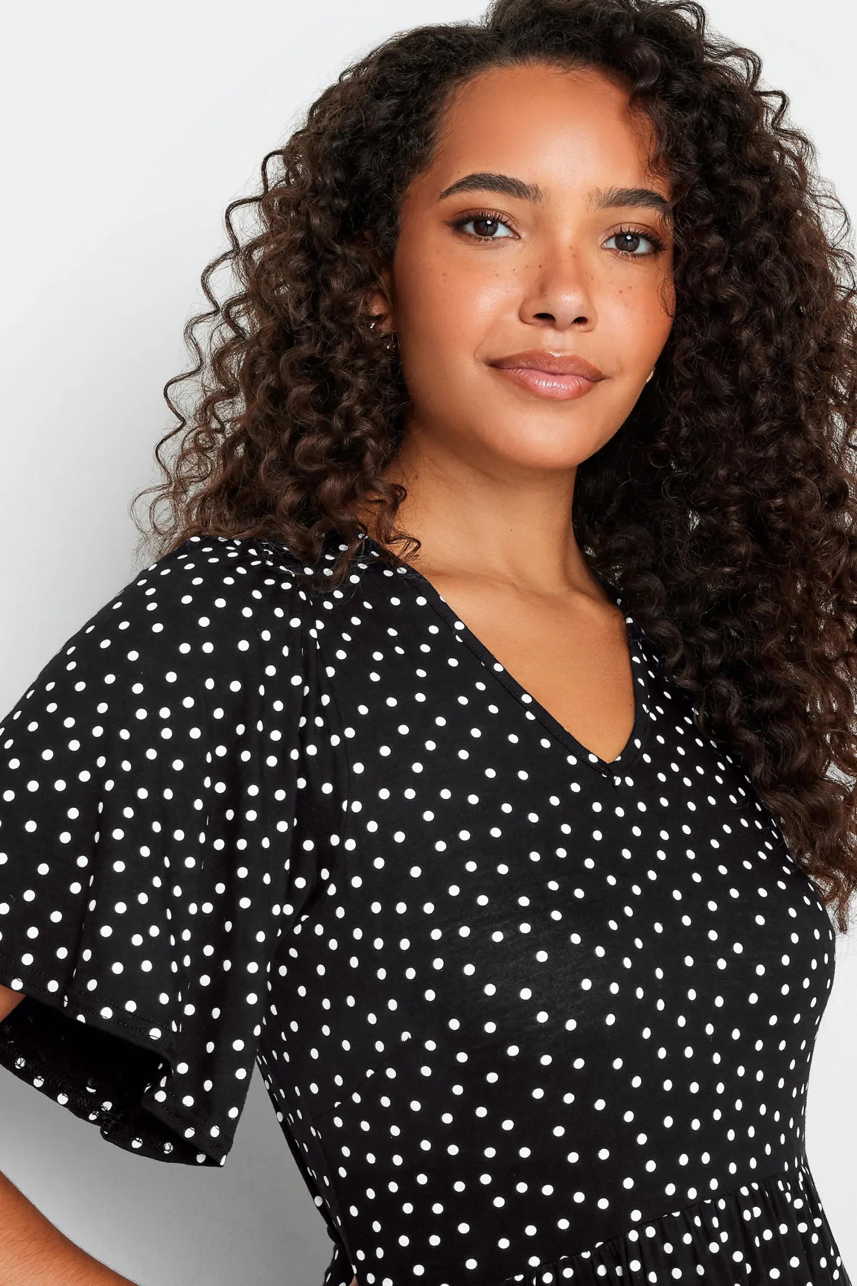 M&Co Womens Black Polka Dot Maxi Dress>Women Maxi Dresses