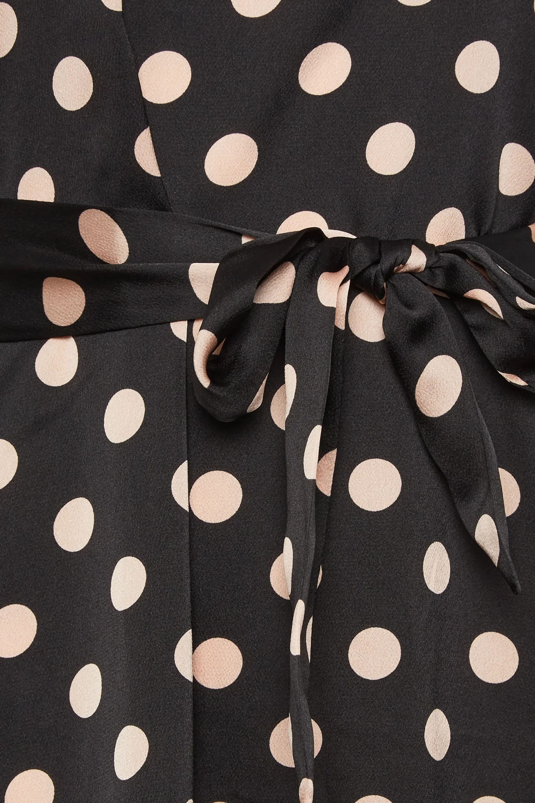 M&Co Womens Black Polka Dot Print High Neck Tunic Blouse>Women Long Sleeve Tops