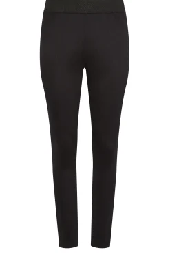 M&Co Womens Black Ponte Seam Detail Leggings><noscript><img width=