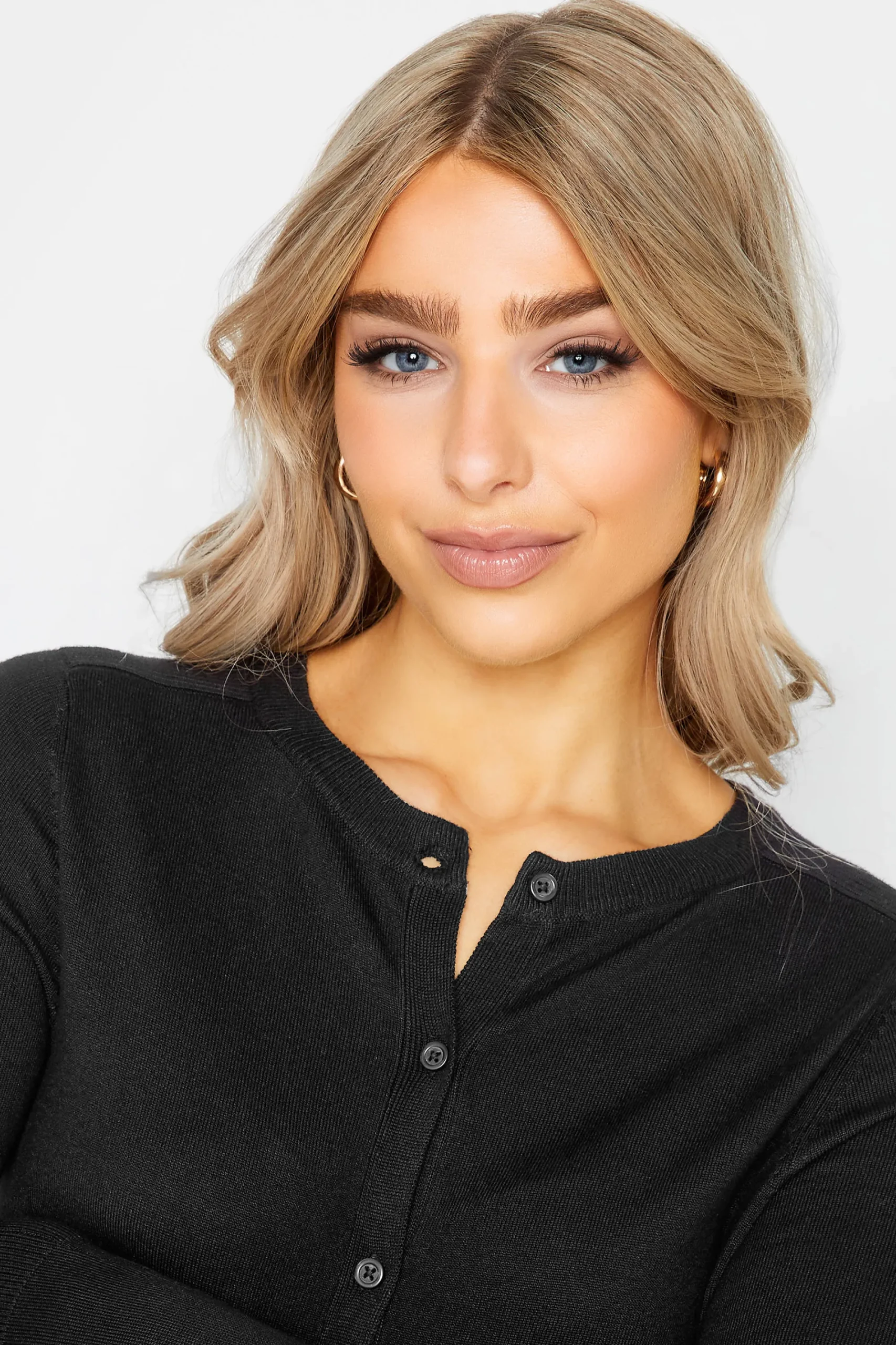 M&Co Womens Black Ribbed Shoulder Cardigan>Women Cardigan