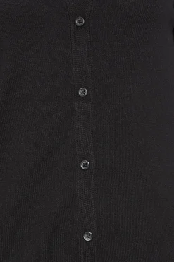 M&Co Womens Black Ribbed Shoulder Cardigan><noscript><img width=