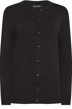 M&Co Womens Black Ribbed Shoulder Cardigan><noscript><img width=