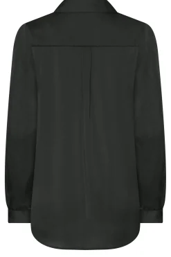 M&Co Womens Black Satin Button Through Shirt><noscript><img width=
