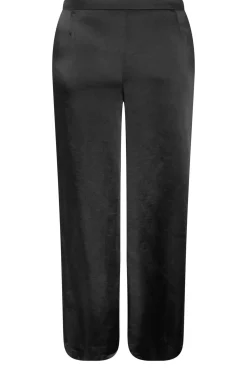 M&Co Womens Black Satin Wide Leg Trousers><noscript><img width=