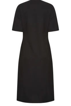 M&Co Womens Black Scuba Notch Neck Midi Dress><noscript><img width=