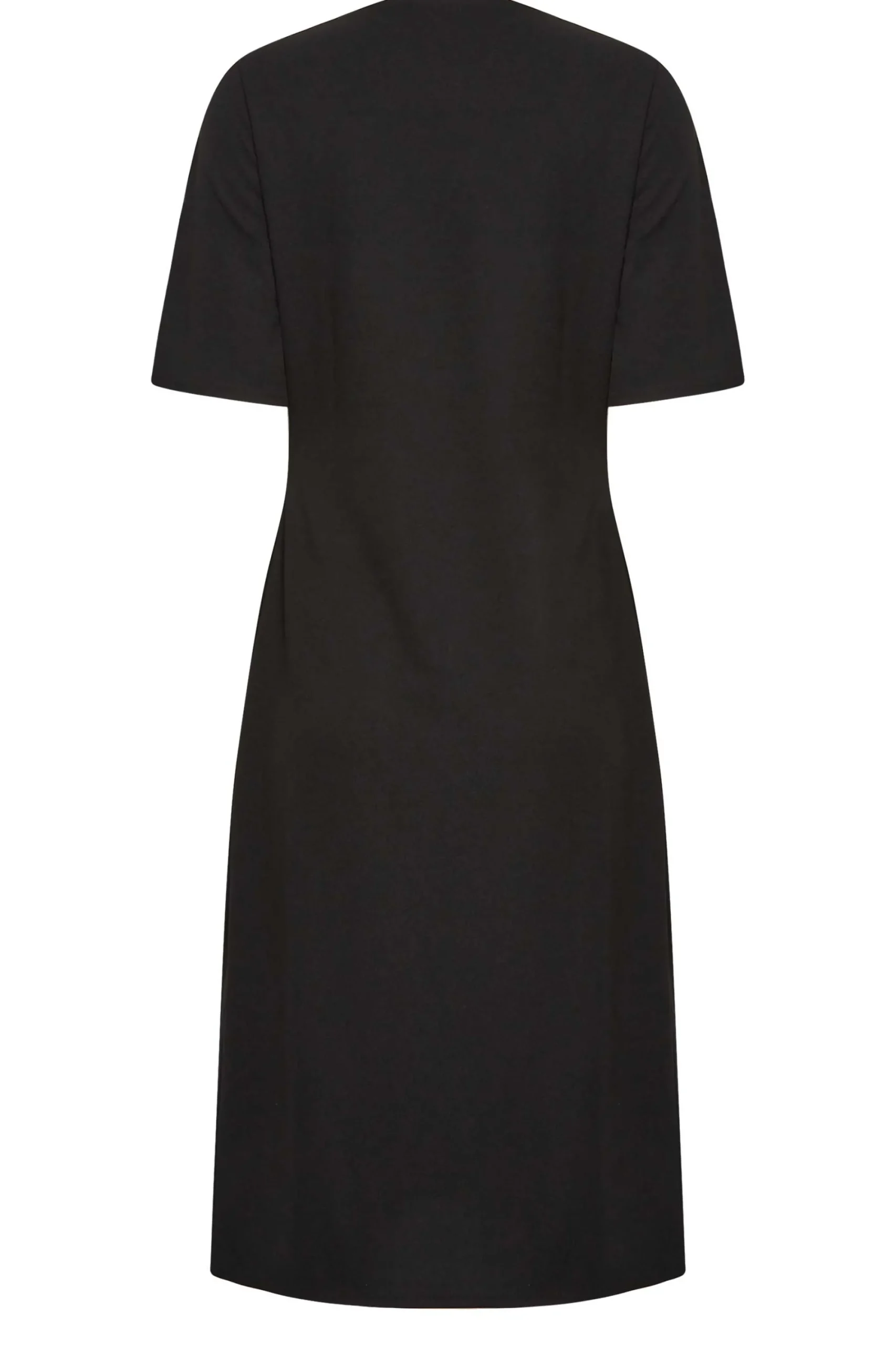 M&Co Womens Black Scuba Notch Neck Midi Dress>Women Midi Dresses