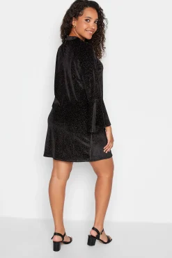 M&Co Womens Black Sequin Keyhole Mini Dress><noscript><img width=