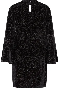 M&Co Womens Black Sequin Keyhole Mini Dress><noscript><img width=