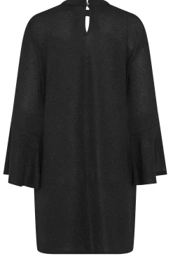 M&Co Womens Black Shimmer Bell Sleeve Mini Dress><noscript><img width=