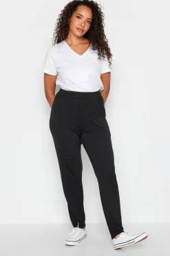 M&Co Womens Black Soft Jersey Hareem Trousers>Women Trousers