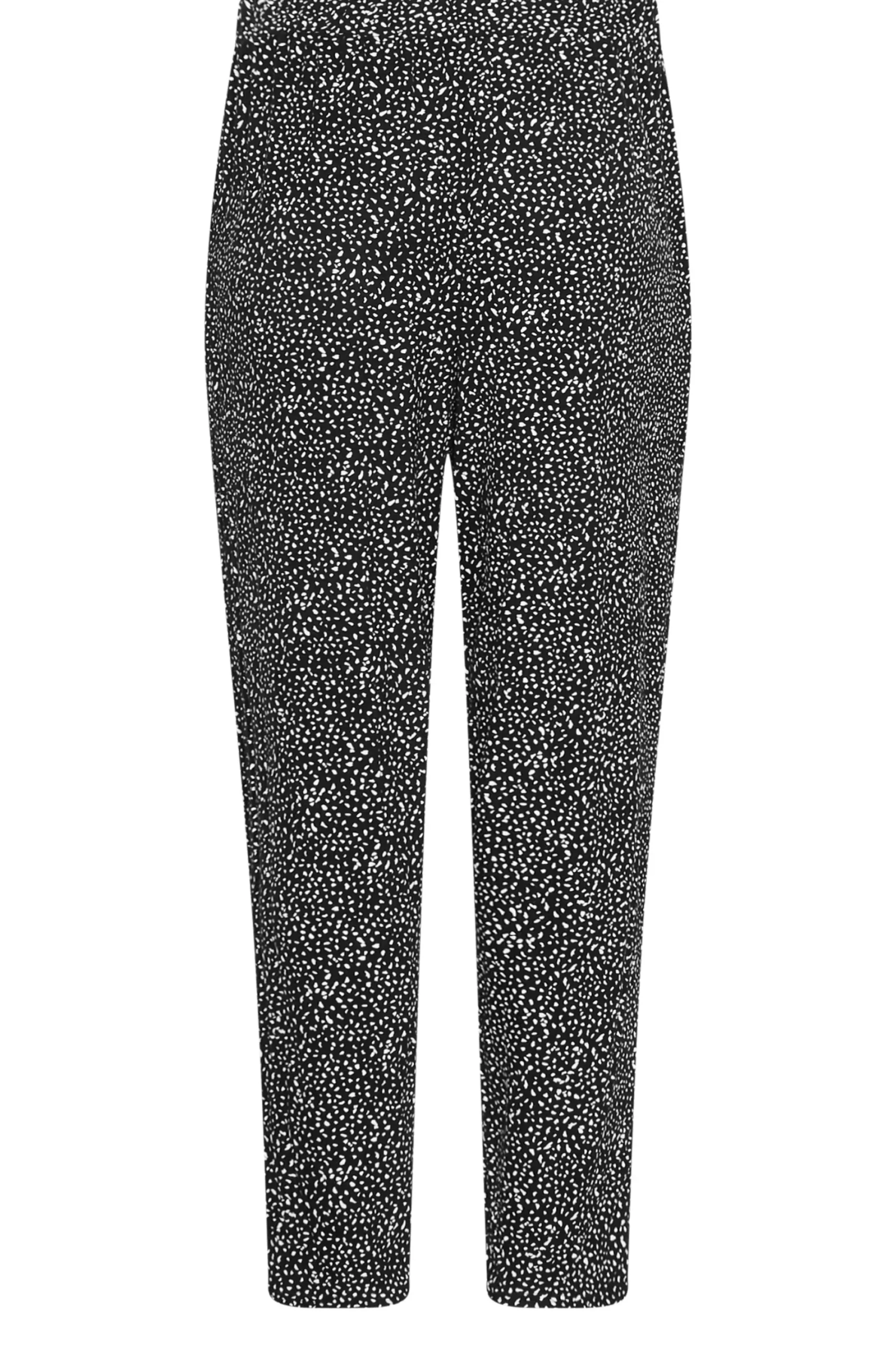 M&Co Womens Black Spot Print Harem Trousers>Women Trousers