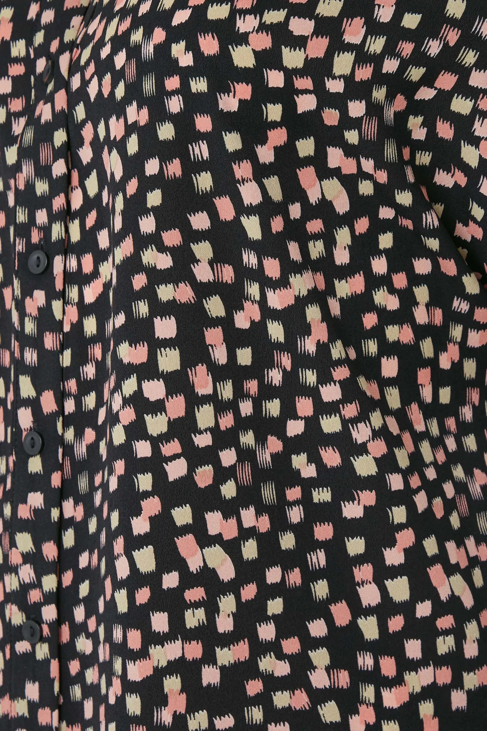 M&Co Womens Black Spot Print V-Neck Blouse>Women Short Sleeve Tops