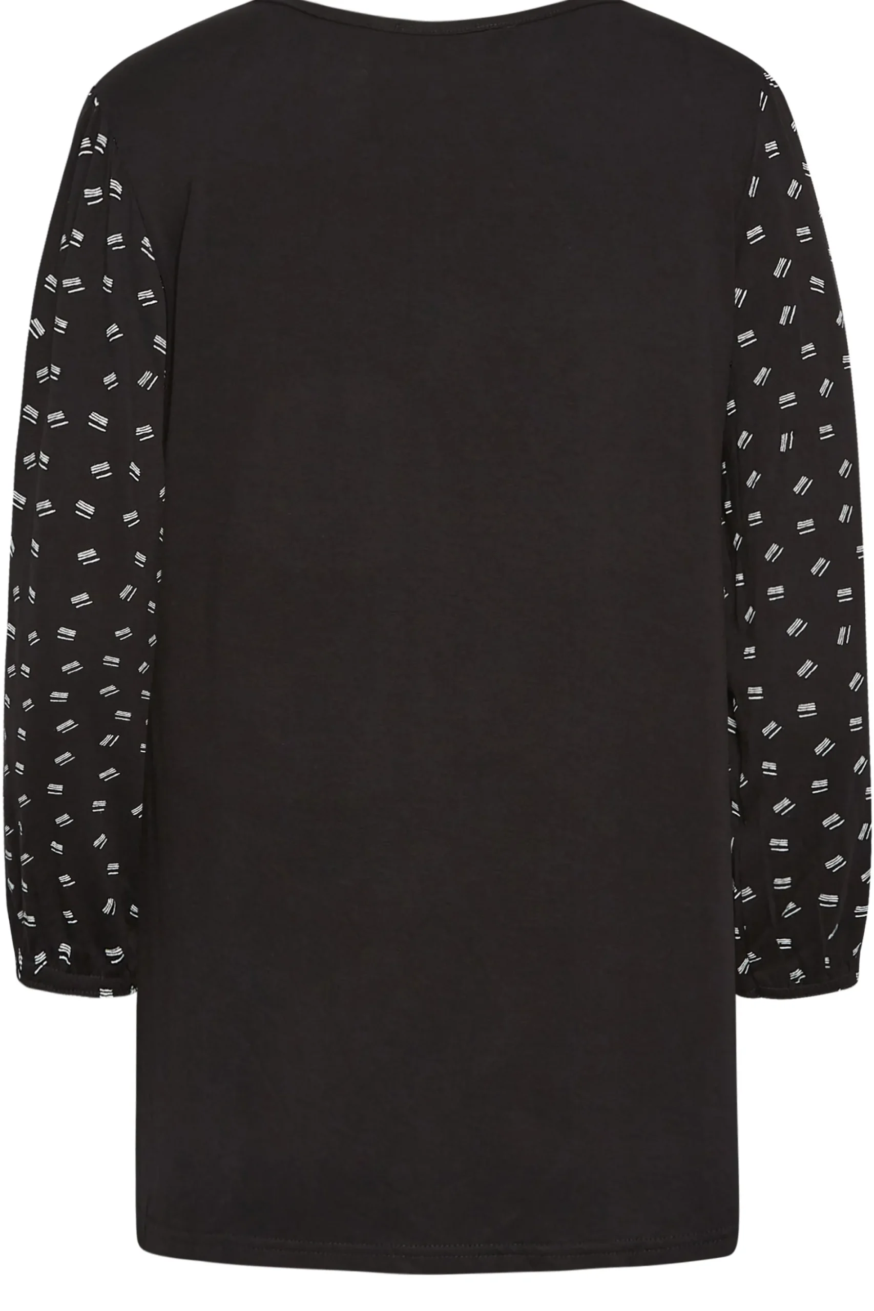 M&Co Womens Black Square Print Top>Women Long Sleeve Tops