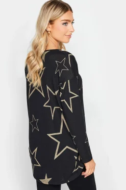 M&Co Womens Black Star Print Jumper><noscript><img width=