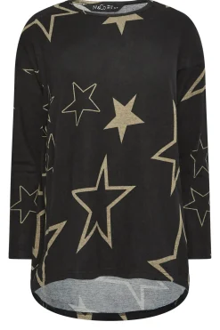 M&Co Womens Black Star Print Jumper><noscript><img width=