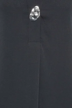 M&Co Womens Black Statement Button Tab Sleeve Shirt><noscript><img width=