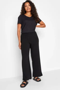 M&Co Womens Black Stretch Wide Leg Trousers><noscript><img width=