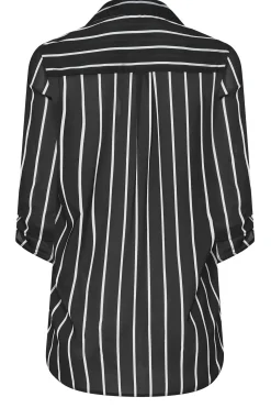 M&Co Womens Black Stripe Long Sleeve Shirt><noscript><img width=