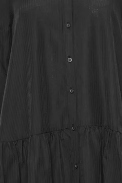 M&Co Womens Black Stripe Frill Hem Shirt><noscript><img width=