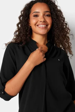 M&Co Womens Black Tab Sleeve Blouse><noscript><img width=