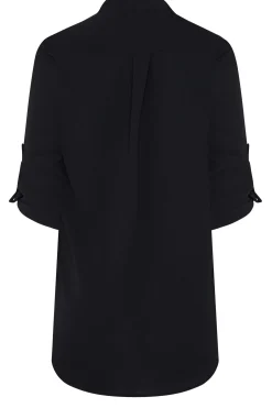 M&Co Womens Black Tab Sleeve Blouse><noscript><img width=