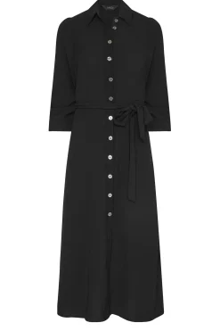 M&Co Womens Black Textured Black Shirt Dress><noscript><img width=