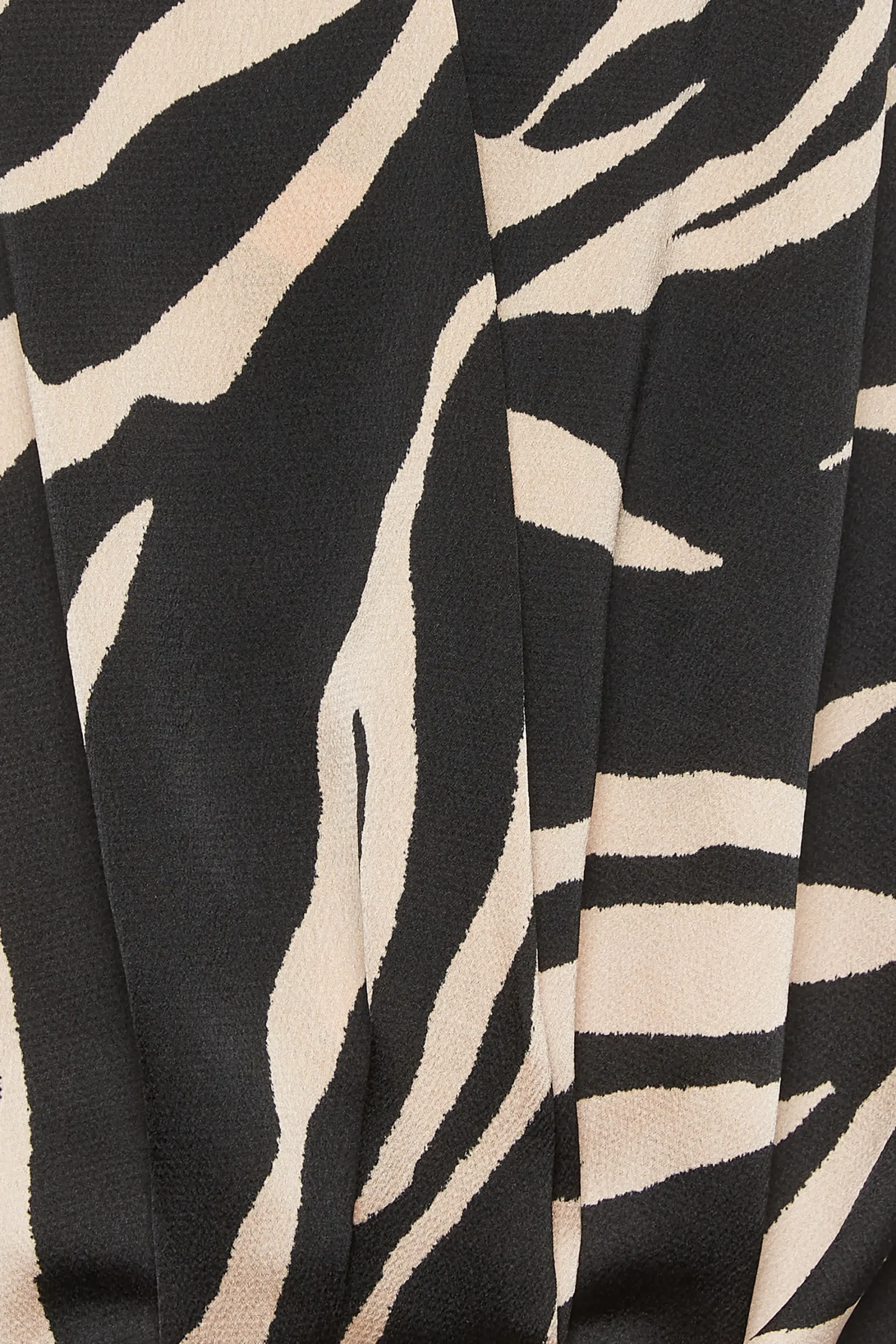 M&Co Womens Black Zebra Print Wrap Front Blouse>Women Long Sleeve Tops