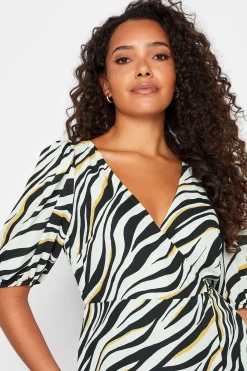 M&Co Womens Black Zebra Print Wrap Dress><noscript><img width=