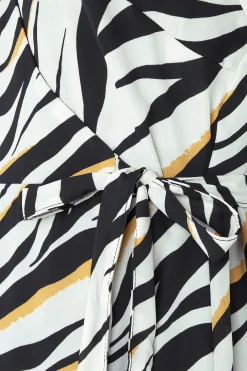 M&Co Womens Black Zebra Print Wrap Dress><noscript><img width=