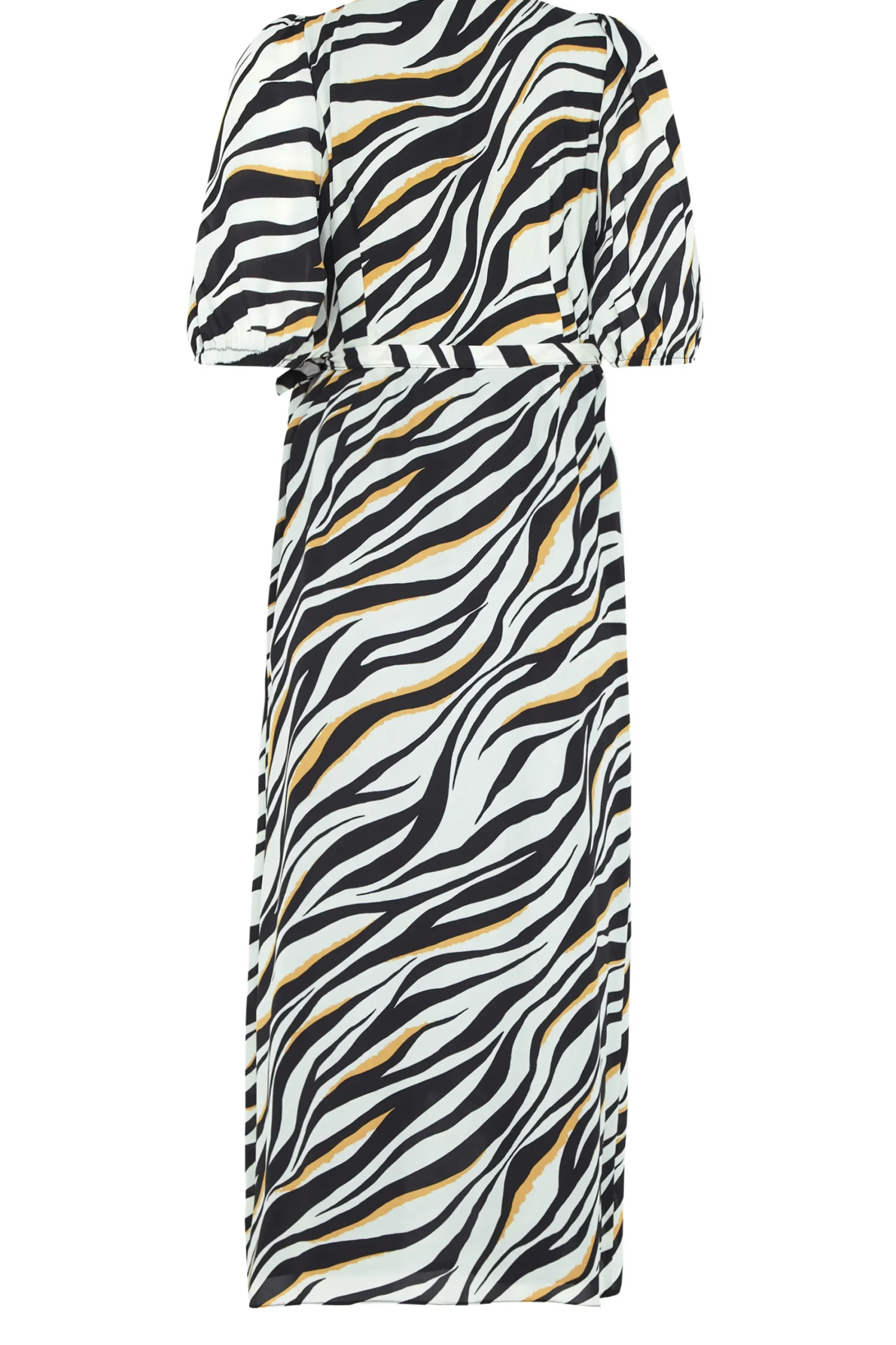 M&Co Womens Black Zebra Print Wrap Dress>Women Wedding Guest Dresses