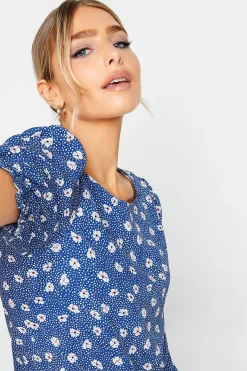 M&Co Womens Blue Daisy Print Blouse><noscript><img width=