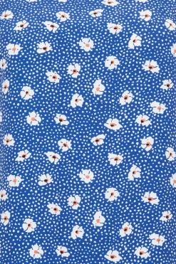M&Co Womens Blue Daisy Print Blouse><noscript><img width=