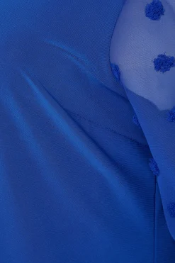 M&Co Womens Blue Dobby Sleeve Blouse><noscript><img width=