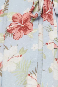 M&Co Womens Blue Floral Print Shirt Dress><noscript><img width=