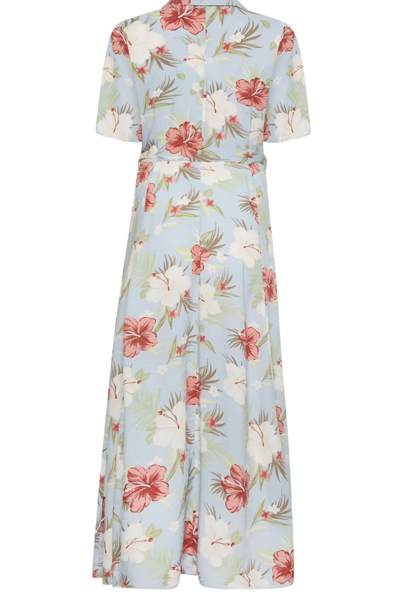 M&Co Womens Blue Floral Print Shirt Dress>Women Wedding Guest Dresses