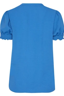 M&Co Womens Blue Frill Front Blouse><noscript><img width=