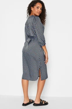 M&Co Womens Blue Geometric Print Tunic Dress><noscript><img width=