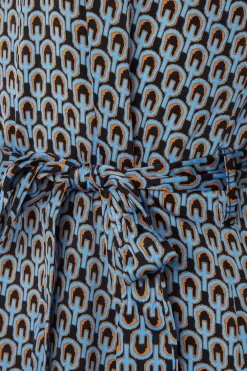 M&Co Womens Blue Geometric Print Tunic Dress><noscript><img width=